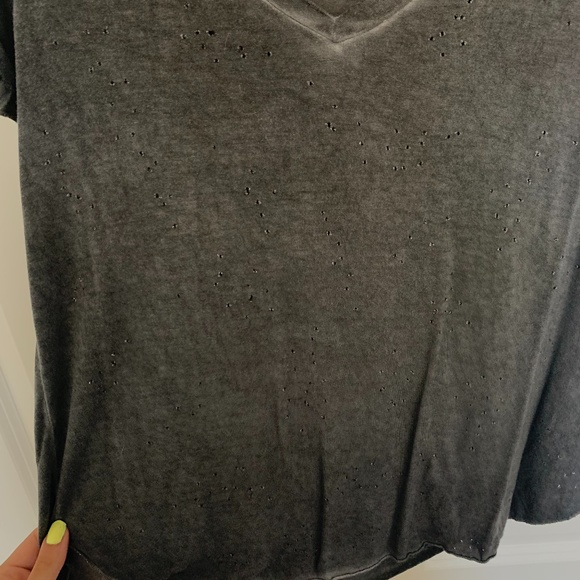 Ten Sixty Sherman Grey Distressed T-shirt - Picture 3 of 4